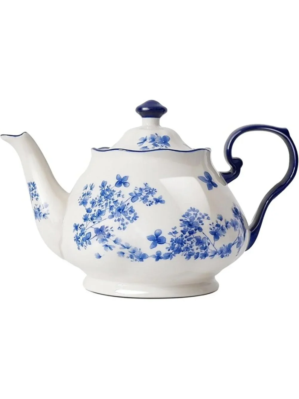 Elegant 45oz Bone China Teapot for Loose Tea, Parties & Entertaining - European